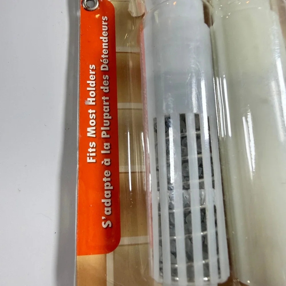 NEW Jacent Toilet Paper Rollers Universal White 2 Pack Spring Loaded Spindle Rod